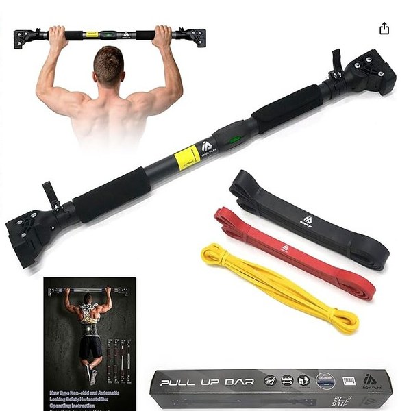 Iron Play Pull Up Bar con bandas