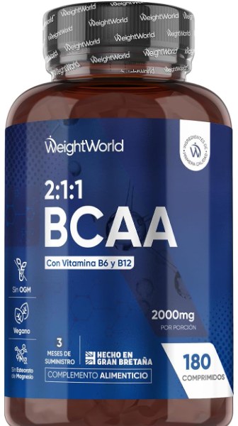 BCAA 2:1:1 WeightWorld 180 comprimidos